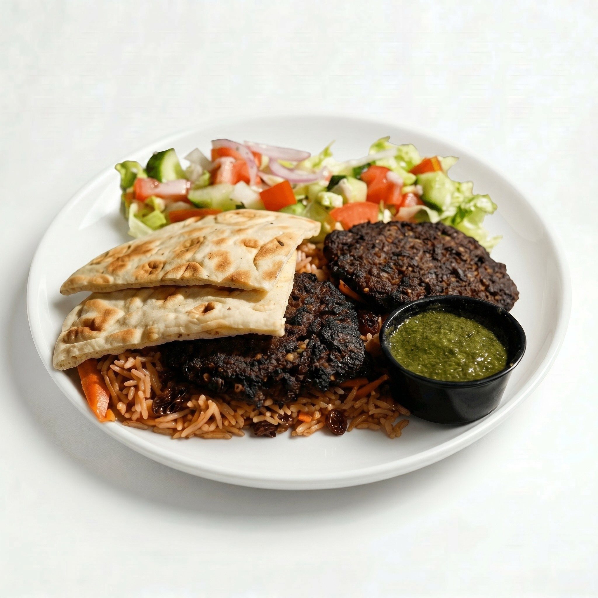Chapli Kabob Plate.