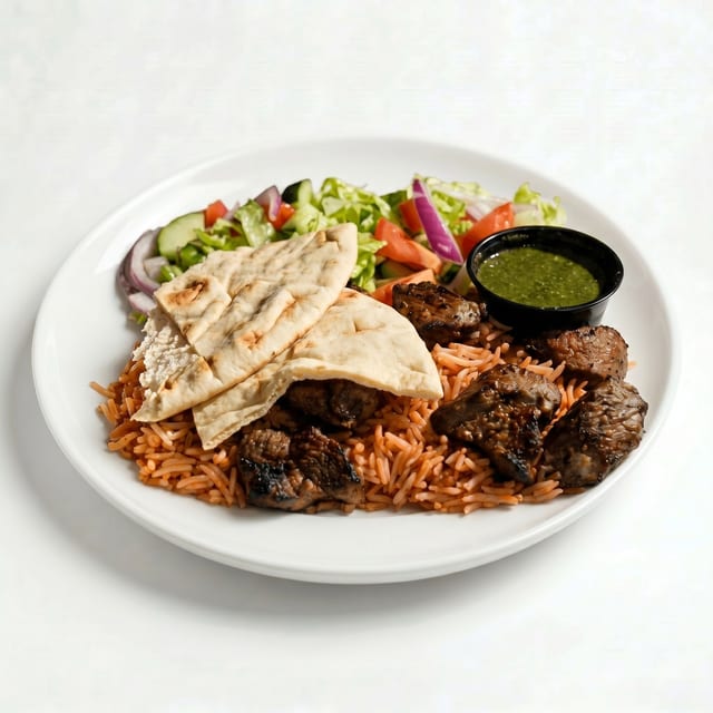 Beef Kabob Plate.