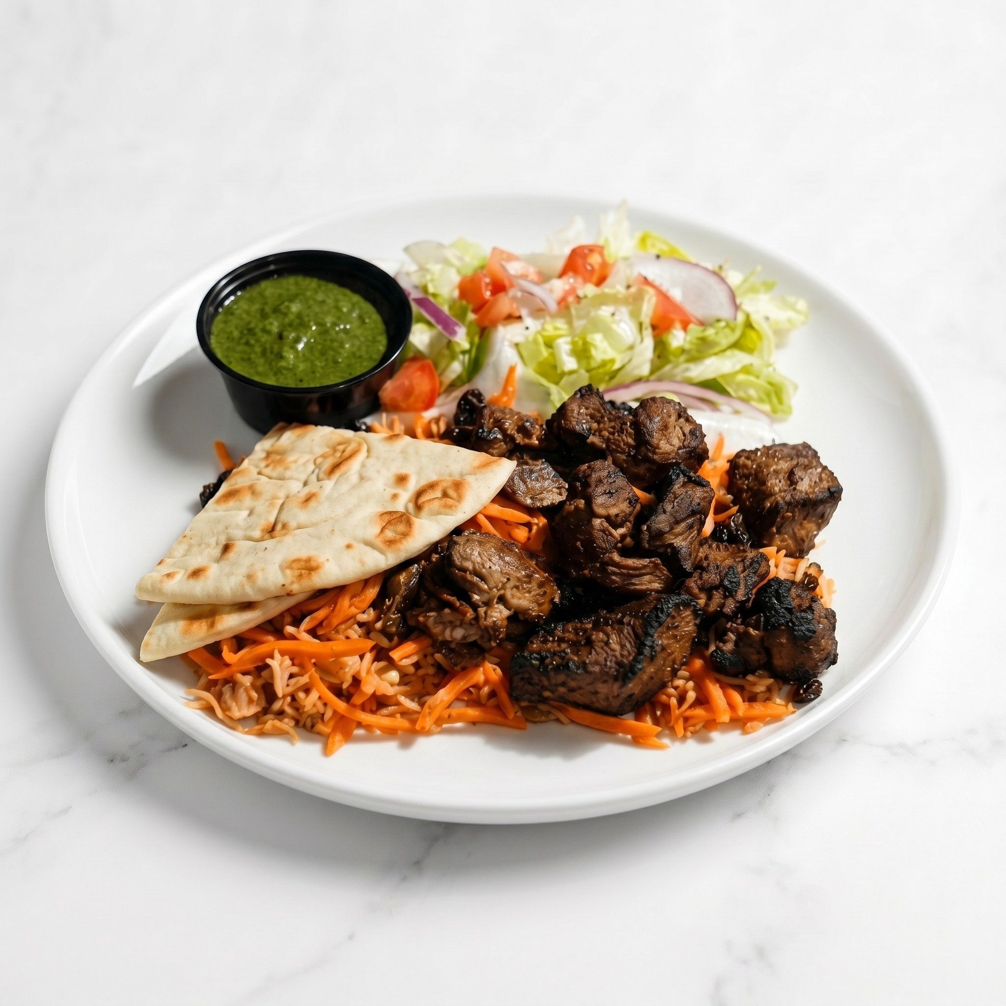 Lamb Kabob Plate.