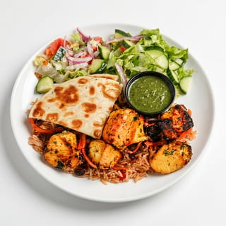 Qabuli Palow with Chicken Kabob